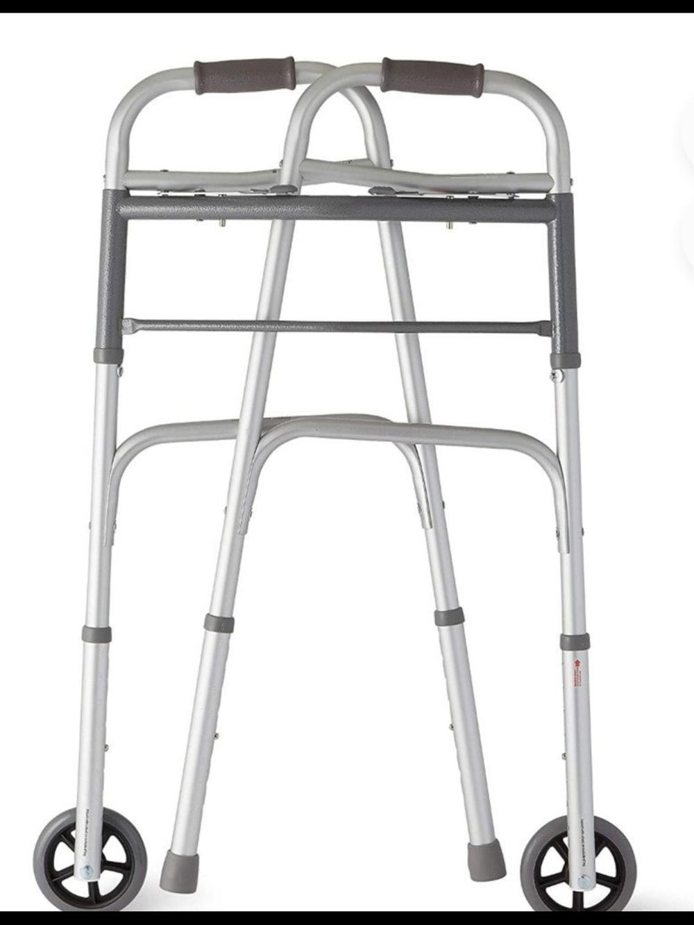 Extra-Wide Adult Bariatric Folding Walker Wiht Wheels  500lbs